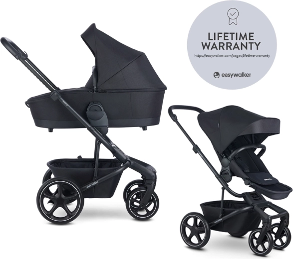 Easywalker kombivogn Harvey 5 2-i-1 midnight black lite rws
