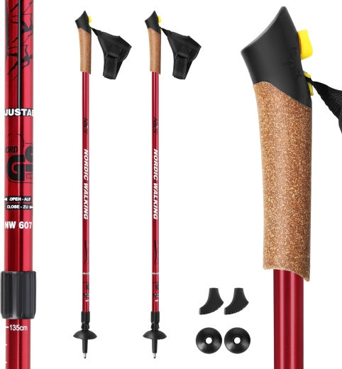 Nordic walking-stave NILS EXTREME NW607 rød