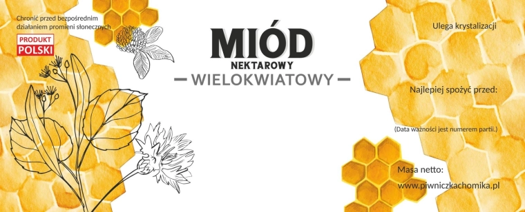 Sæt etiketter til nektarhonning, multifloral 154 × 60 mm, 100 stk.