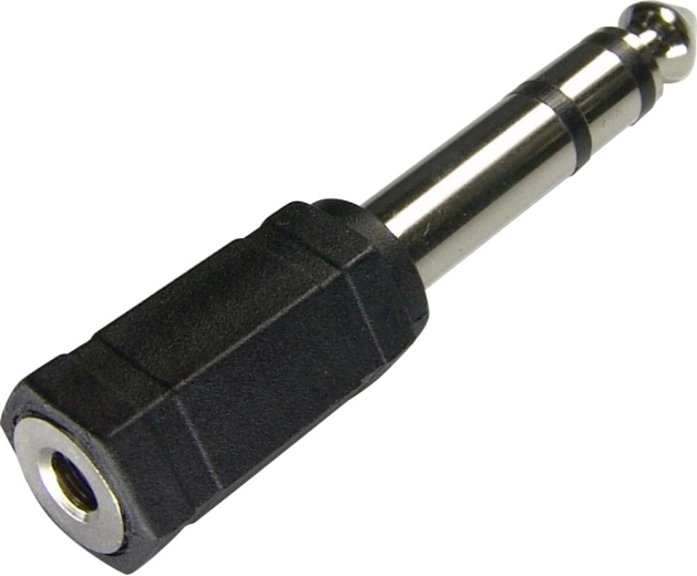 Sencor-lydadapter fra 6,35 mm stereo-jackstik til 3,5 mm stereo-jackbøsning