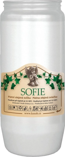 Reserve kirkegårdslys 14 cm hvid