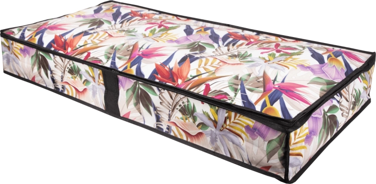 Tekstil opbevaringsboks under sengen Floral 107 × 50 × 15 cm