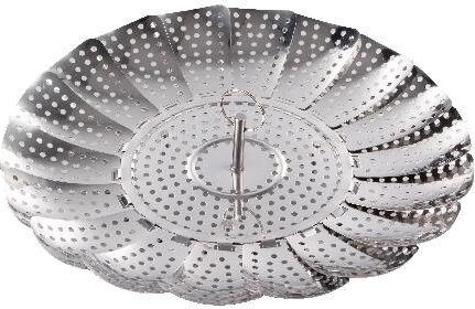 Sammenklappelig damper i rustfrit stål 28 cm