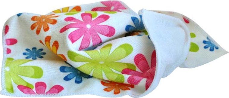 Mikrofiberklud 30 × 30 cm, 250 g – blomstermotiv