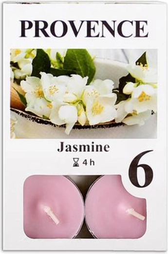 Duftende fyrfadslys Provence jasmin, 6 stk.
