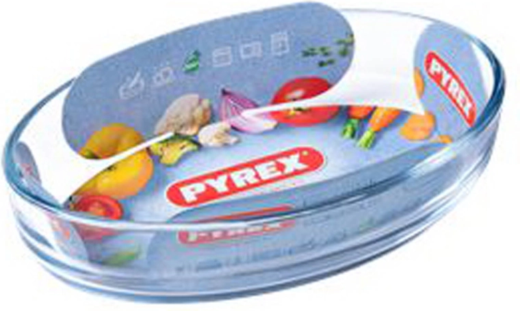 Ovnfast oval fad PYREX 0,7 l glas 21 × 13 × 5 cm