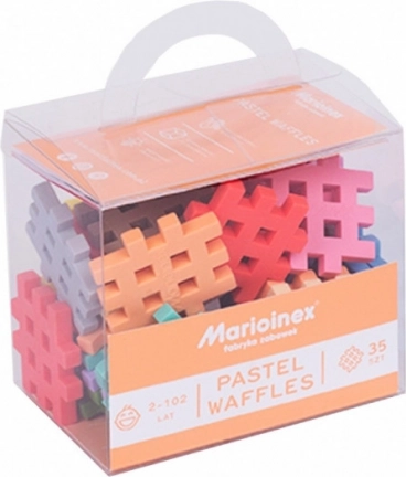 Waffle Mini Pastel klodser 35 dele
