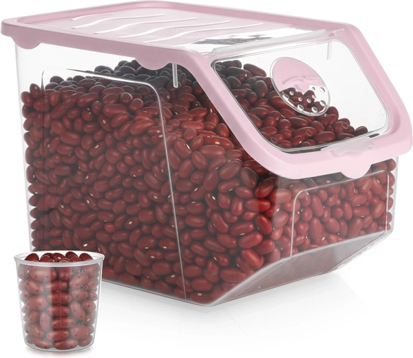 Gennemsigtig beholder til frugt og grøntsager med låg 12 l