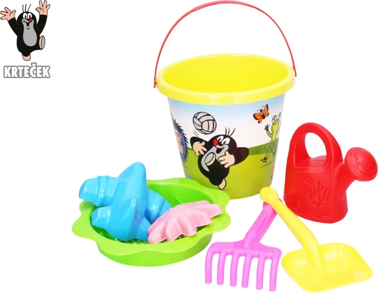 Sandsæt med Muldvarpen – stor gul spand 3,5 l