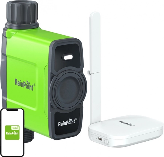RainPoint Wi‑Fi vandingscontroller med 1 zone og gateway