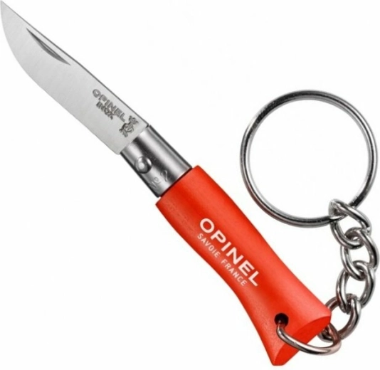 Lommekniv til nøgler OPINEL N°02, orange, bøgetræ, 3,5 cm