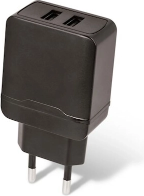 Maxlife netoplader 2× USB Fast Charge 2.4A, sort