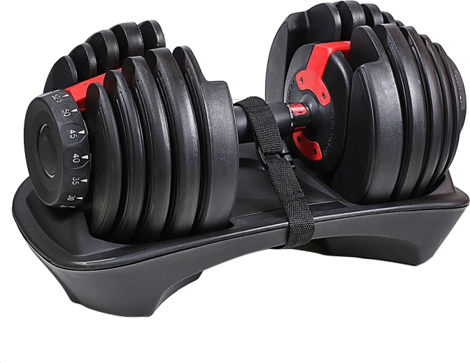 Justerbar håndvægt med hurtig valg af belastning 24 kg