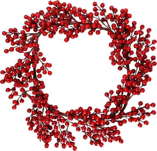 Julekrans 50 cm med kristtornsbær