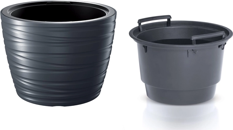 Lav plantepotte med indsats MAZE 47,5 cm antracit