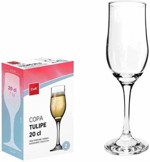 Sæt med champagneglas Tulipe 200 ml, 2 stk.