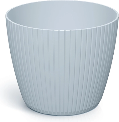 Plastikblomsterpotte Lamia 13,8 cm lysegrå