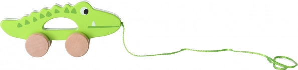 Træk-legetøj i træ: krokodille fra Tooky Toy