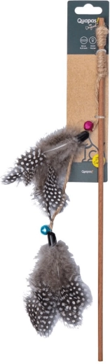 Quapas! naturlig fiskestang til katte med dobbelte fjer