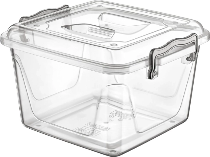 Plast opbevaringsboks Multi firkantet lav 6 l
