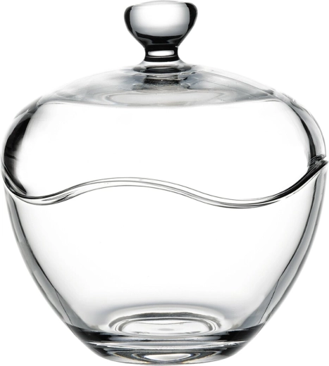 Glassukkerkrukke med låg PSB 13 cm