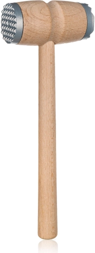 Dobbelt-sidet kødhammer 30 cm af bøgetræ og metal BANQUET Brillante