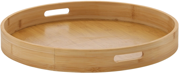 Bambus serveringsbakke 40 cm med håndtag