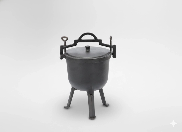 Jægergryde i støbejern 8 l med låg og ben