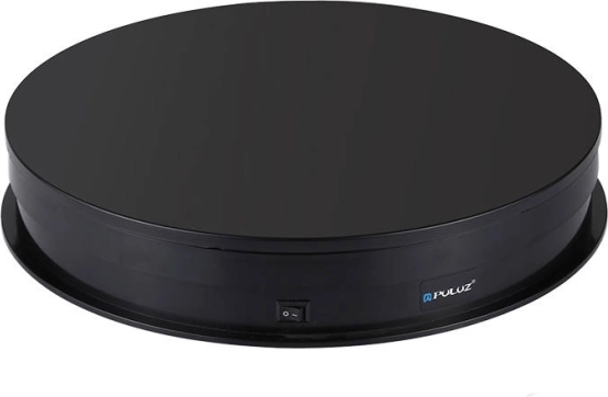 Elektrisk roterende bord Puluz med display 30 cm USB sort