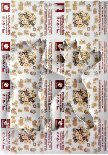 Kageudstikkere djævel og Sankt Nikolaus 14 cm, sæt med 2 stk.