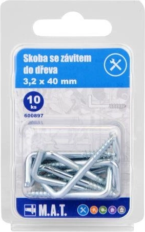 Skruering til træ 40 × 3,2 mm, galvaniseret (10 stk)