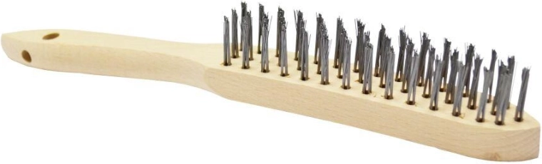 Stålbørste med ståltråd, 3 rækker