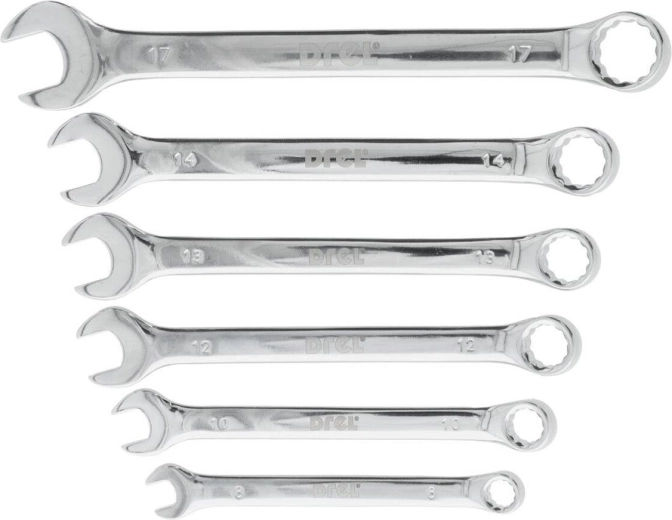 Sæt kombinationsnøgler 8–17 mm, 6 dele