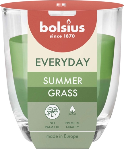 Duftlys i glas Summer grass 8 × 7 cm, 24 t