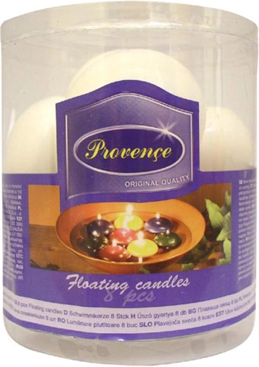 Flydelys hvide 8 stk.