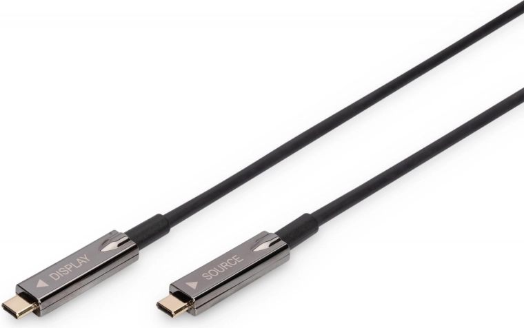 Hybridt aktivt USB‑C – USB‑C‑kabel 4K 60 Hz, 10 m