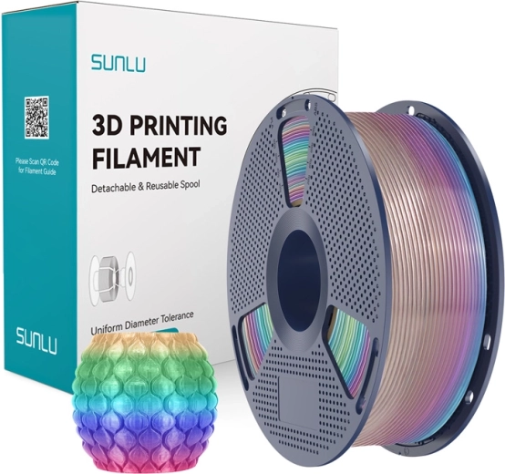 Sunlu PLA transparent regnbue-filament