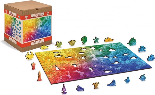 Træpuslespil WOODEN CITY tropiske fisk 2-i-1 – 400 brikker