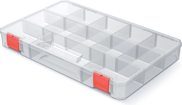 organizer SQR BOX 35,5 × 23 × 4,1 cm transparent