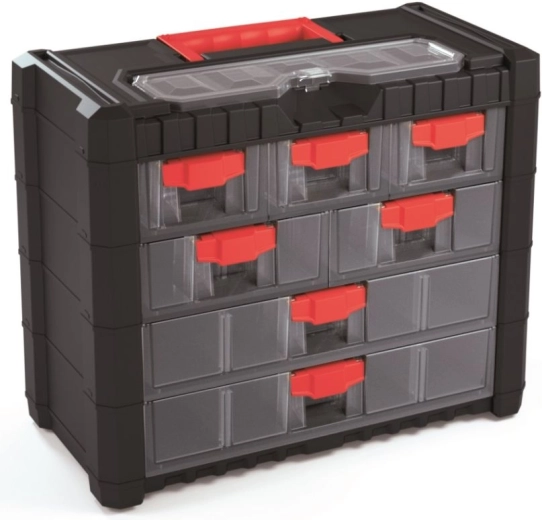 Plastisk væghængt organizer Multicase Cargo 400 × 200 × 326 mm, 7 skuffer