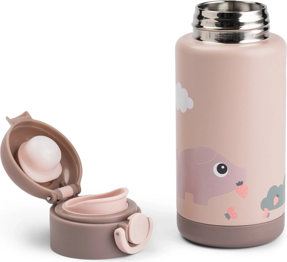 Done by Deer termoflaske Tiny farm rosa 340 ml