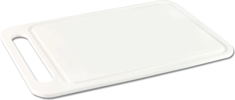 Serverings- og skærebræt i plast 35 × 23 cm hvidt
