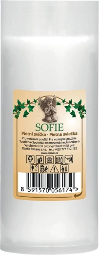 Reserve paraffin gravlys, hvid, 14 cm