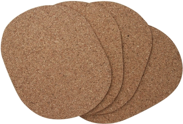Sæt med 4 ovale kork-dækkeservietter 40 × 29 cm