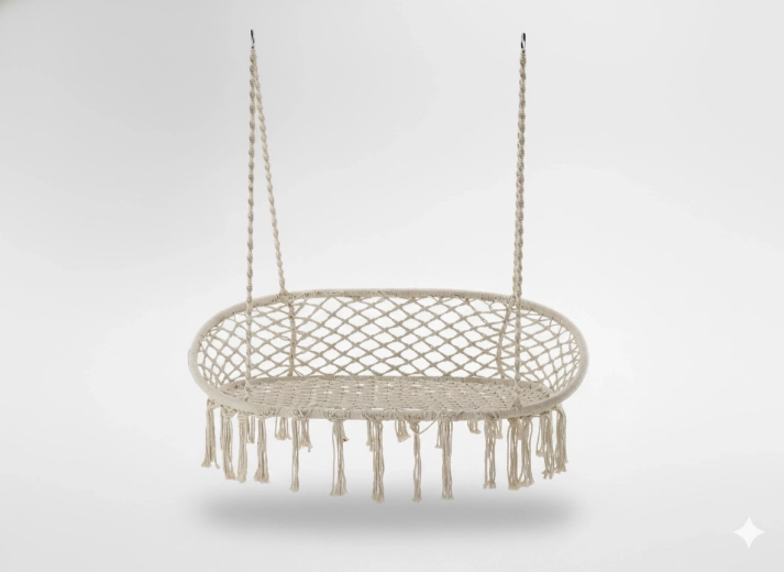 Dobbelt hængestol – beige hængestol