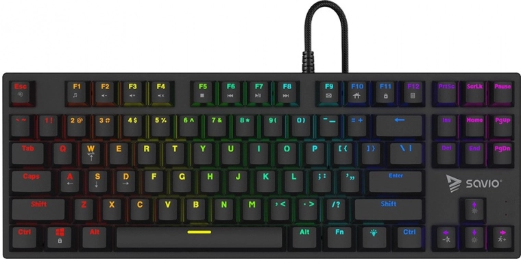 Mekanisk tastatur Savio Tempest X2 med Outemu Blue-switche og RGB-belysning