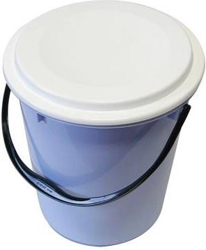 Spand med låg og måleskala 10 l