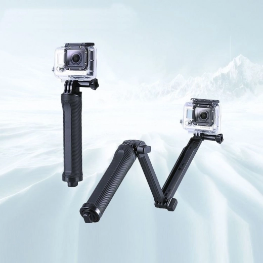 Sammenklappeligt stativ Monopod til actionkamera GoPro 3‑Way - sort