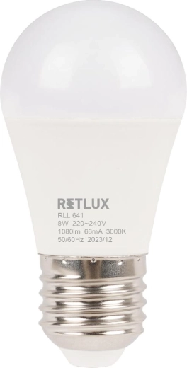 Retlux LED-pære G45 E27 8 W varm hvid