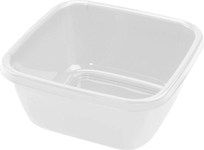 Plastisk firkantet vaskebalje 9 l HEIDRUN